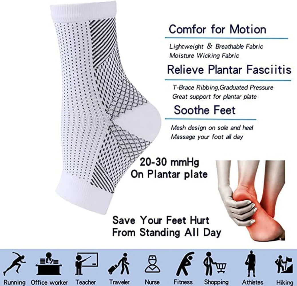 Toeless Compression Ankle Socks- 3/5 Pairs